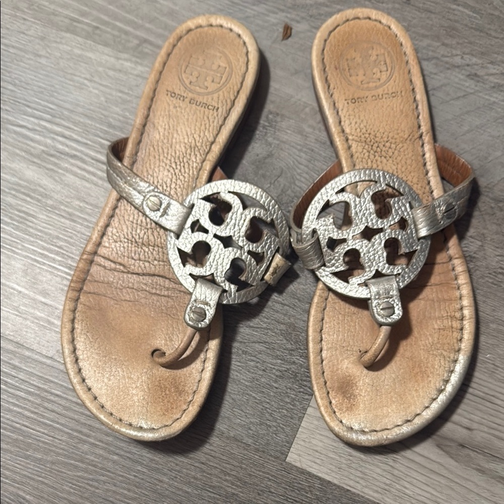Tory Burch Silver Sandals